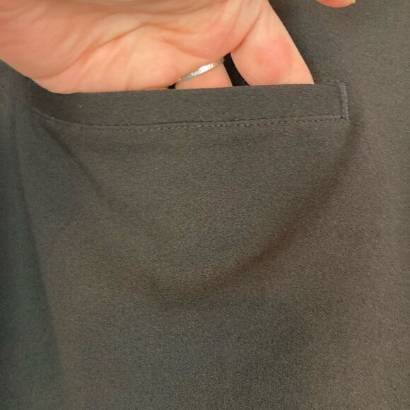 WHBM tapered ankle cuffed full leg crepe w/drawstring waist & pockets - Picture 10 of 13